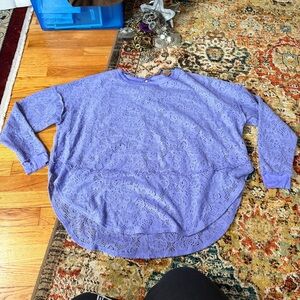 Lilac free people knit lace tunic